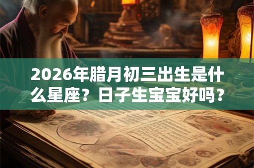 2026年腊月初三出生是什么星座？日子生宝宝好吗？