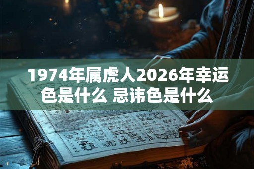 1974年属虎人2026年幸运色是什么 忌讳色是什么