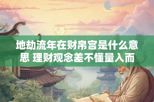 地劫流年在财帛宫是什么意思 理财观念差不懂量入而出 地劫流年在财帛宫是什么意思 理财观念差不懂量入而出
