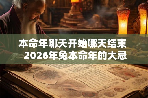 本命年哪天开始哪天结束 2026年兔本命年的大忌 本命年哪天开始哪天结束 2026年兔本命年的大忌