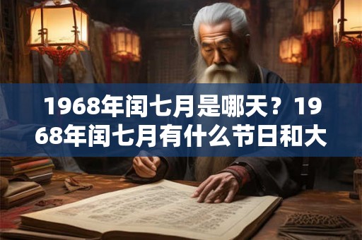 1968年闰七月是哪天？1968年闰七月有什么节日和大事发生？