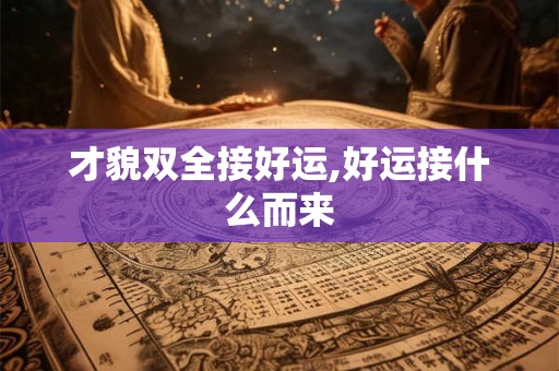 才貌双全接好运,好运接什么而来