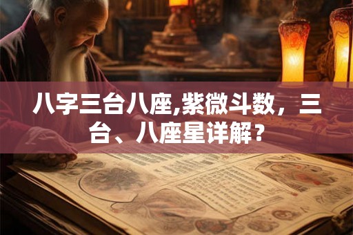 八字三台八座,紫微斗数，三台、八座星详解？
