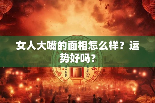 女人大嘴的面相怎么样？运势好吗？