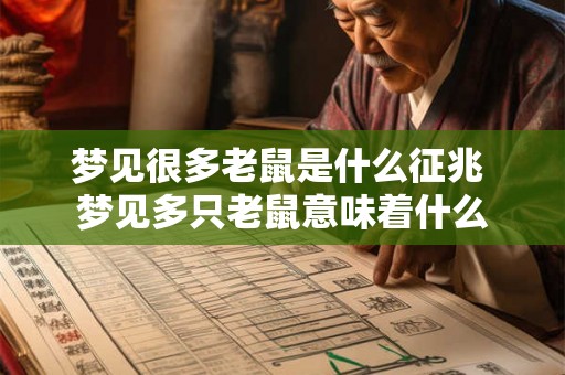 梦见很多老鼠是什么征兆 梦见多只老鼠意味着什么 梦见很多老鼠是什么征兆 梦见多只老鼠意味着什么