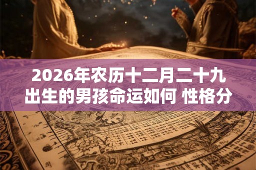 2026年农历十二月二十九出生的男孩命运如何 性格分析