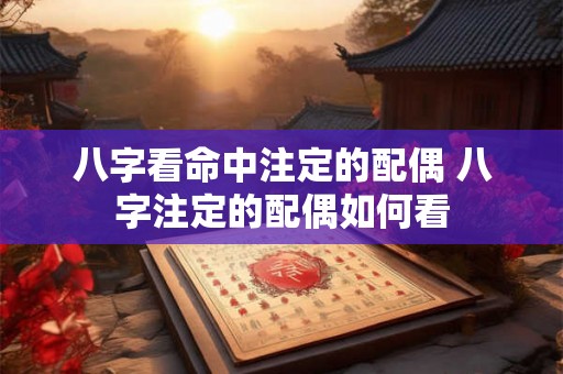 八字看命中注定的配偶 八字注定的配偶如何看