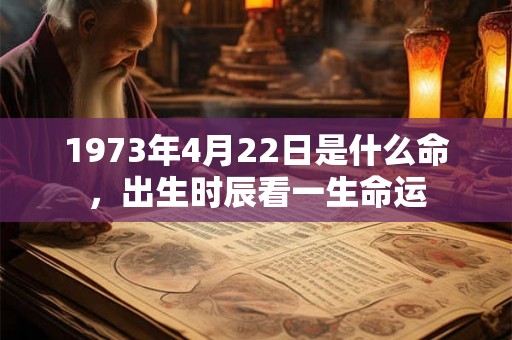 1973年4月22日是什么命，出生时辰看一生命运