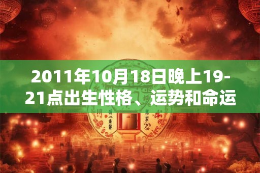 2011年10月18日晚上19-21点出生性格、运势和命运