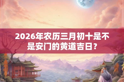 2026年农历三月初十是不是安门的黄道吉日？