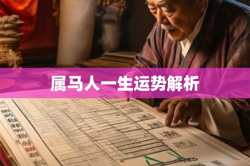属马人一生运势解析 属马人一生运势解析