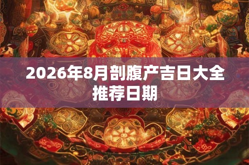 2026年8月剖腹产吉日大全推荐日期