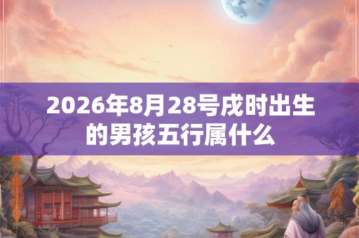 2026年8月28号戌时出生的男孩五行属什么 2026年8月28号戌时出生的男孩五行属什么