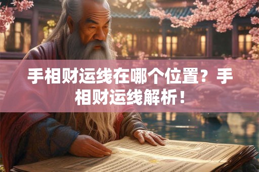 手相财运线在哪个位置？手相财运线解析！