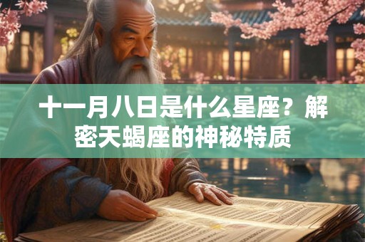 十一月八日是什么星座?解密天蝎座的神秘特质 十一月八日是什么星座?解密天蝎座的神秘特质