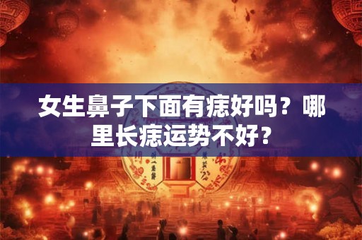 女生鼻子下面有痣好吗？哪里长痣运势不好？