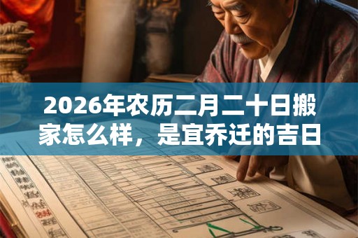 2026年农历二月二十日搬家怎么样，是宜乔迁的吉日吗？