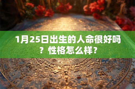 1月25日出生的人命很好吗？性格怎么样？