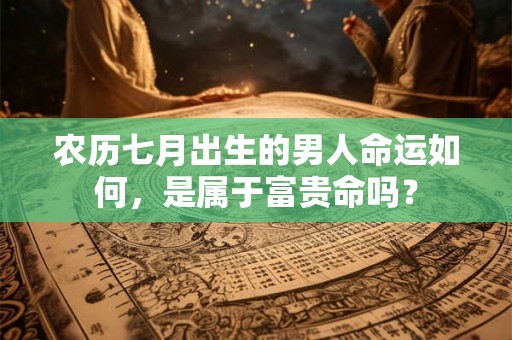农历七月出生的男人命运如何，是属于富贵命吗？