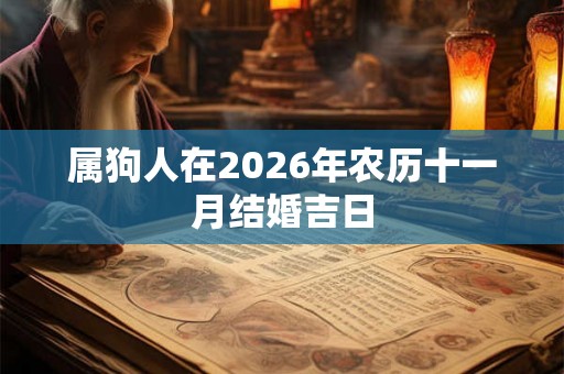 属狗人在2026年农历十一月结婚吉日