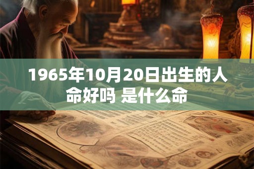 1965年10月20日出生的人命好吗 是什么命
