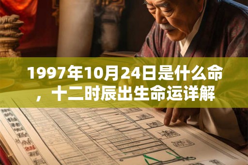 1997年10月24日是什么命，十二时辰出生命运详解
