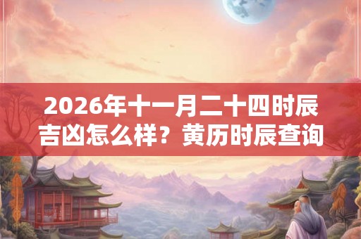 2026年十一月二十四时辰吉凶怎么样？黄历时辰查询