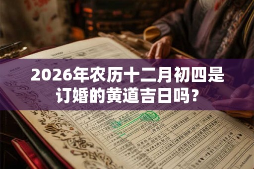 2026年农历十二月初四是订婚的黄道吉日吗？