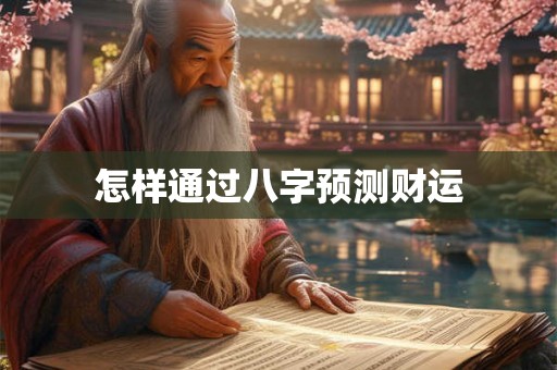 怎样通过八字预测财运