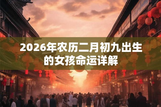 2026年农历二月初九出生的女孩命运详解