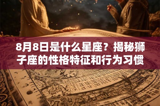 8月8日是什么星座？揭秘狮子座的性格特征和行为习惯