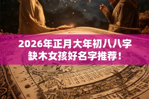 2026年正月大年初八八字缺木女孩好名字推荐！