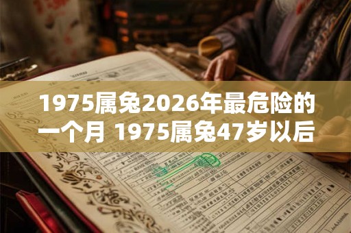 1975属兔2026年最危险的一个月 1975属兔47岁以后婚姻