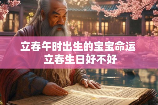 立春午时出生的宝宝命运  立春生日好不好