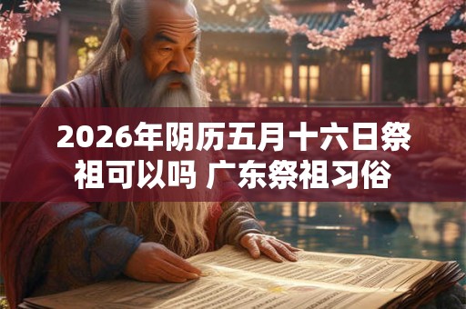 2026年阴历五月十六日祭祖可以吗 广东祭祖习俗