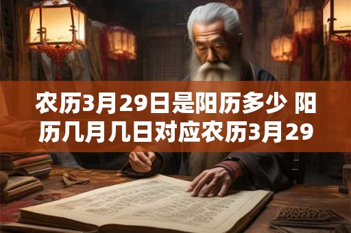 农历3月29日是阳历多少 阳历几月几日对应农历3月29日 农历3月29日是阳历多少 阳历几月几日对应农历3月29日