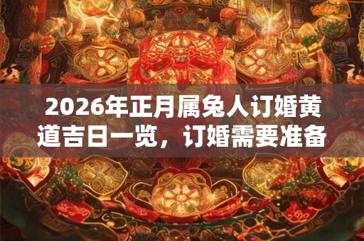 2026年正月属兔人订婚黄道吉日一览，订婚需要准备什么？