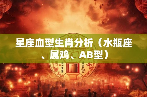 星座血型生肖分析（水瓶座、属鸡、AB型）