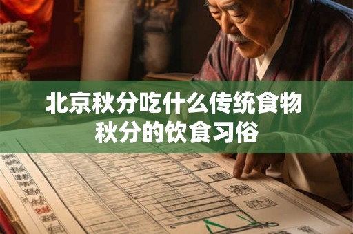 北京秋分吃什么传统食物 秋分的饮食习俗