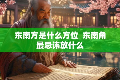 东南方是什么方位  东南角最忌讳放什么