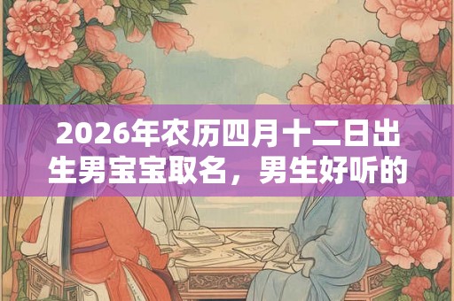 2026年农历四月十二日出生男宝宝取名，男生好听的名字推荐