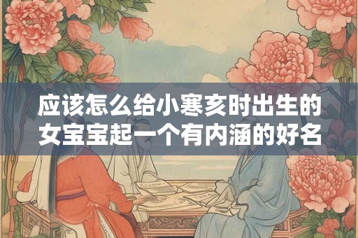 应该怎么给小寒亥时出生的女宝宝起一个有内涵的好名字