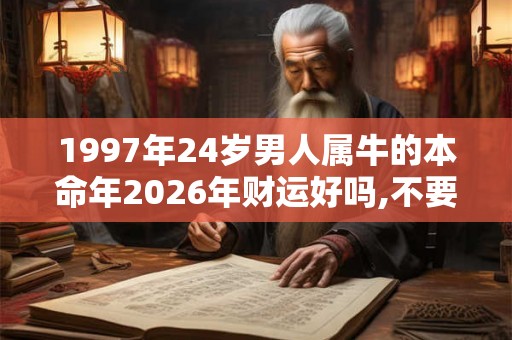 1997年24岁男人属牛的本命年2026年财运好吗,不要超前消费