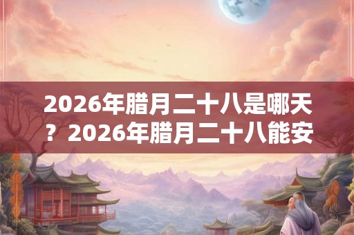 2026年腊月二十八是哪天?2026年腊月二十八能安床吗? 2026年腊月二十八是哪天?2026年腊月二十八能安床吗?