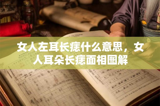 女人左耳长痣什么意思，女人耳朵长痣面相图解