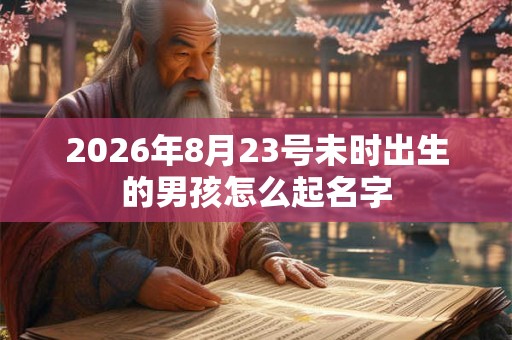 2026年8月23号未时出生的男孩怎么起名字 2026年8月23号未时出生的男孩怎么起名字