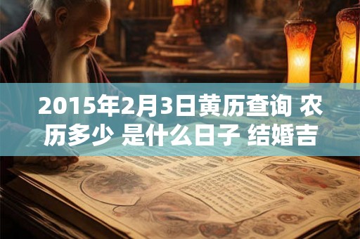 2015年2月3日黄历查询 农历多少 是什么日子 结婚吉时