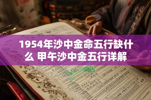 1954年沙中金命五行缺什么 甲午沙中金五行详解