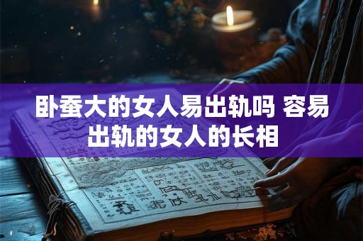 卧蚕大的女人易出轨吗 容易出轨的女人的长相
