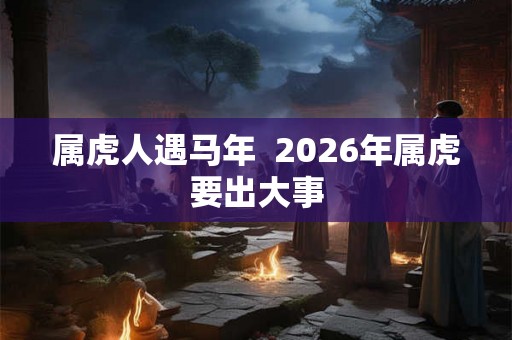 属虎人遇马年  2026年属虎要出大事